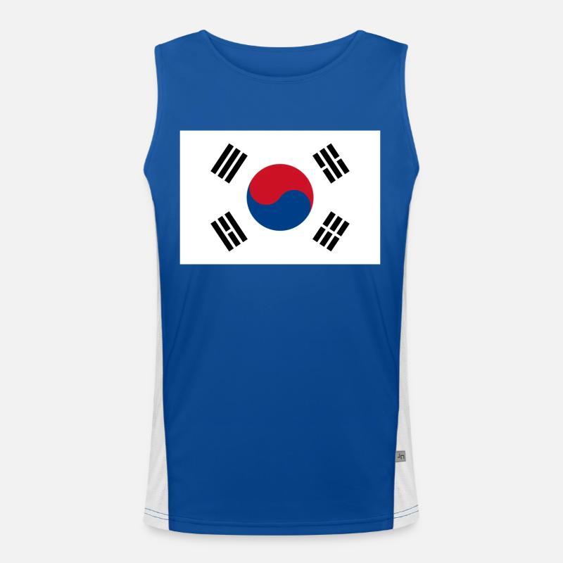 Drapeau de la Corée du Sud Débardeur respirant contrasté Homme 