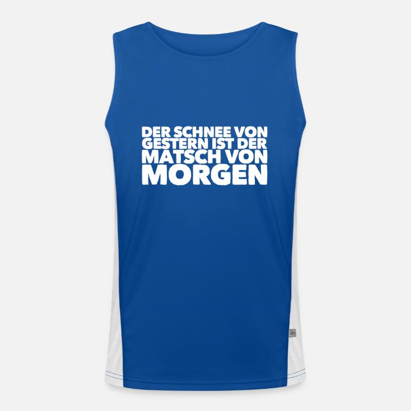 der Schnee wird zu Matsch Funktionelles Kontrast-Tank Top für Männer 