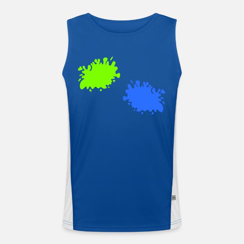 Kleckse Funktionelles Kontrast-Tank Top für Männer 