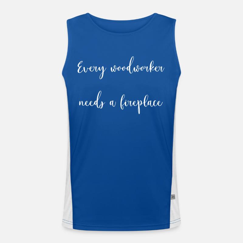funny woodworking daddesign present Funktionelles Kontrast-Tank Top für Männer 