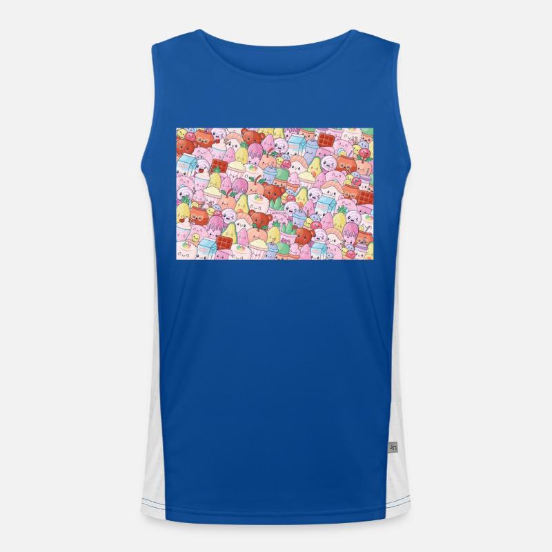 cute pattern Men's Functional Contrast Tank Top 