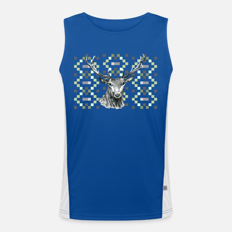 Hirsch Funktionelles Kontrast-Tank Top für Männer 