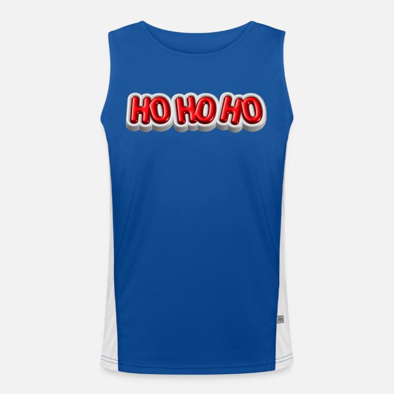 Ho Ho Ho – Conception 3D de Noël festive Débardeur respirant contrasté Homme 