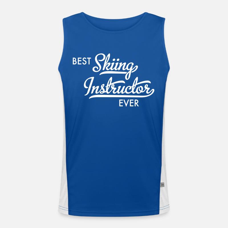 Ski instructor - Men's Functional Contrast Tank Top  - royal/white