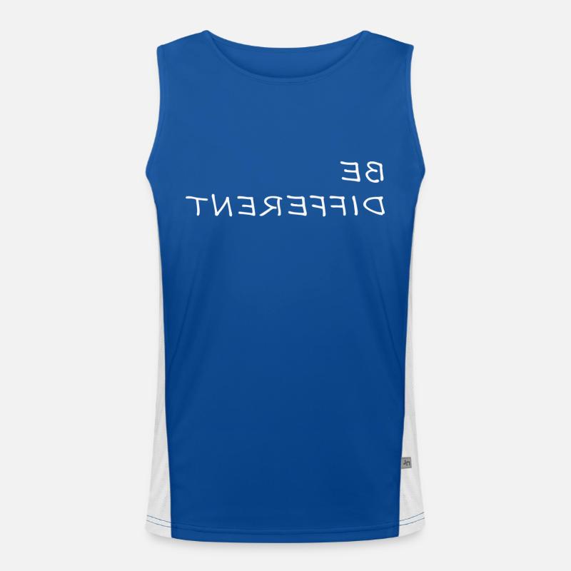 BE DIFFERENT Be different saying sayings gift Men's Functional Contrast Tank Top 