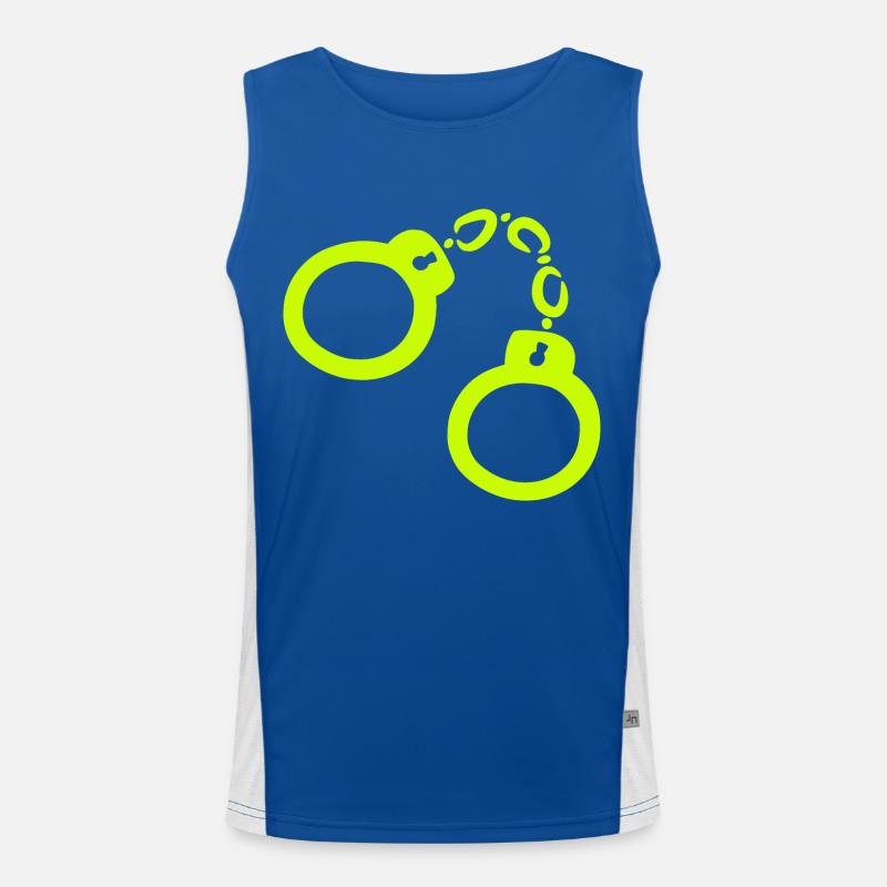Handcuffs Yellow Men's Functional Contrast Tank Top 