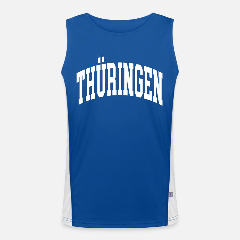 Thuringia - Men's Functional Contrast Tank Top  - royal/white
