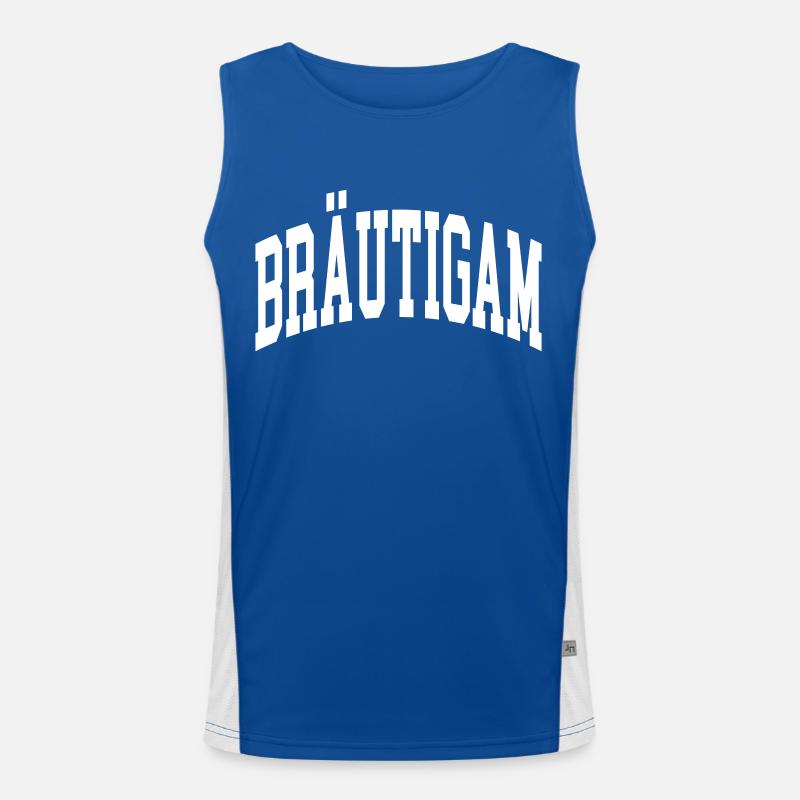 Bräutigam Funktionelles Kontrast-Tank Top für Männer 