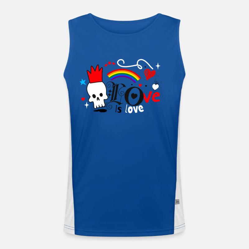 Liebe ist Liebe Funktionelles Kontrast-Tank Top für Männer 