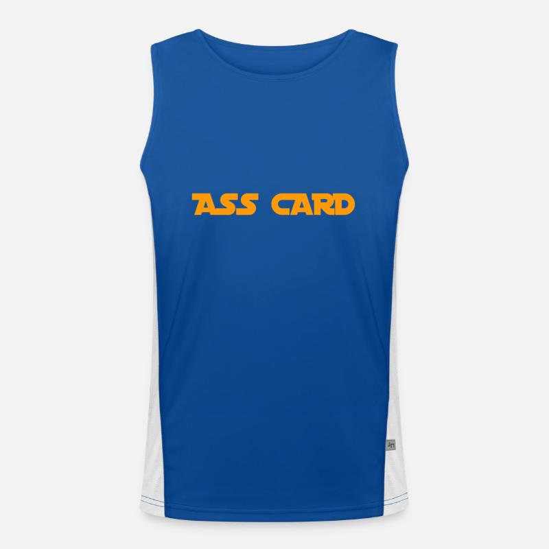 ass card Funktionelles Kontrast-Tank Top für Männer 