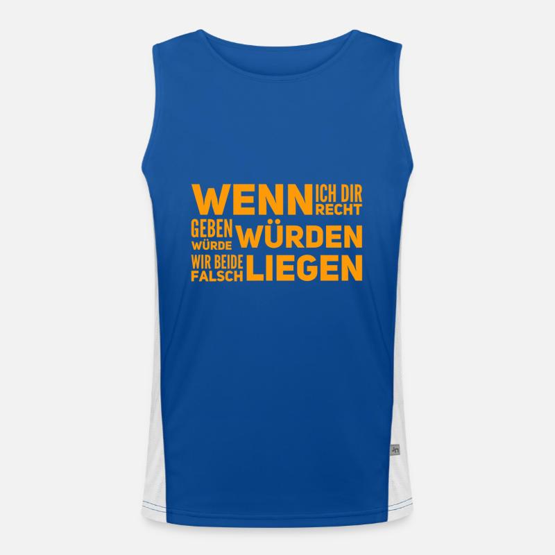 ich gebe dir nicht Recht Funktionelles Kontrast-Tank Top für Männer 