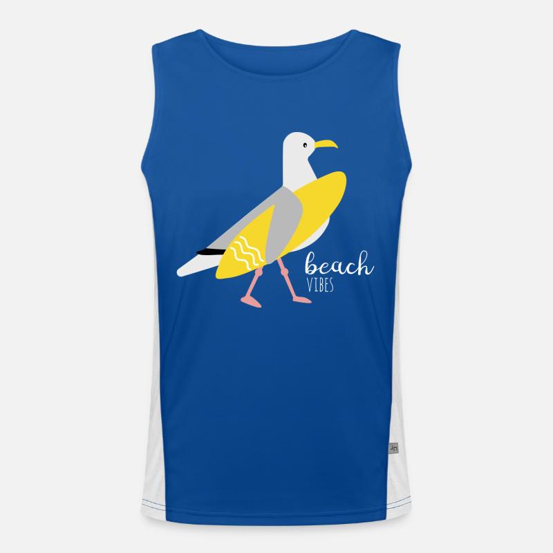 Surfer Möwe Funktionelles Kontrast-Tank Top für Männer 