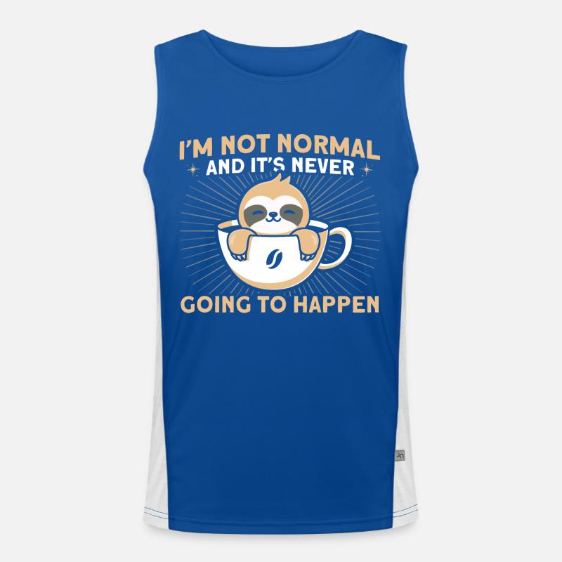 Ich bin nicht normal Faultier Funktionelles Kontrast-Tank Top für Männer 