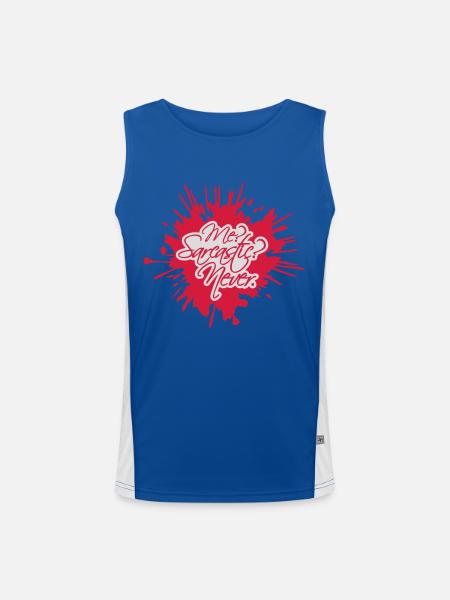 me sarcastic never quote - Men's Functional Contrast Tank Top - royal/white
