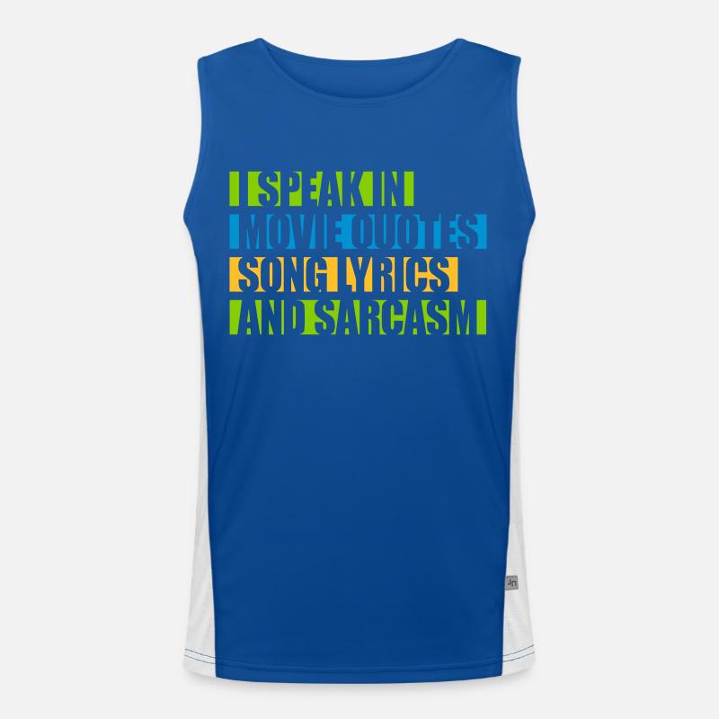 speak lyrics and sarcasm Men's Functional Contrast Tank Top 