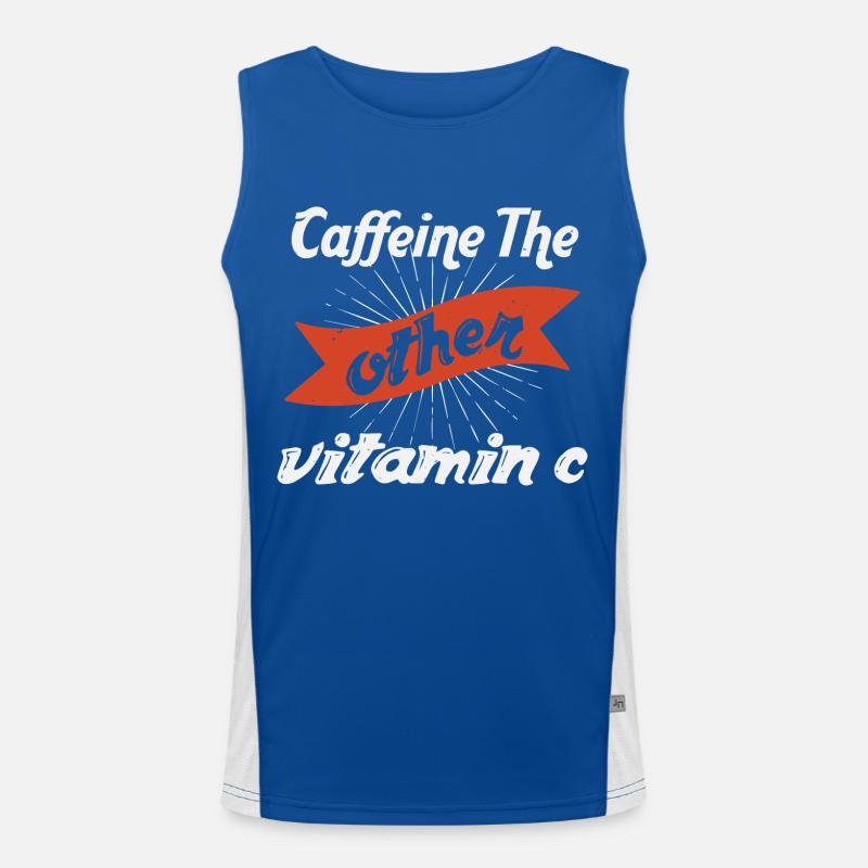 KOFFEIN DAS ANDERE VITAMIN C Funktionelles Kontrast-Tank Top für Männer 