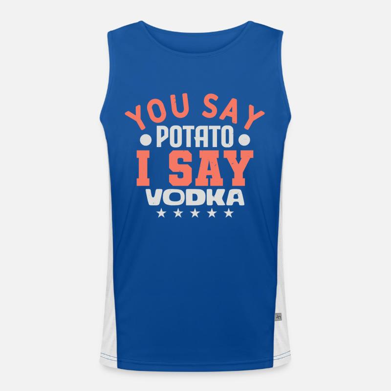 VOUS DITES QUE LA POMME DE TERRE EST LA VODKA Débardeur respirant contrasté Homme 