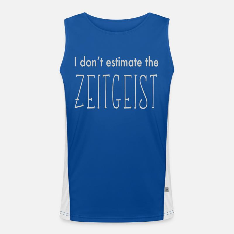 I DON'T ESTIMATE THE ZEITGEIST Funktionelles Kontrast-Tank Top für Männer 