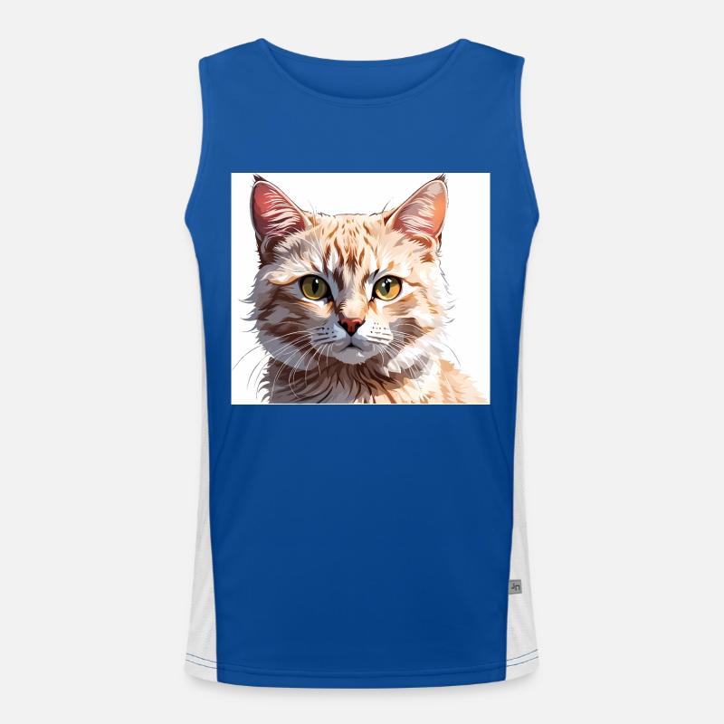 Chat dessin Débardeur respirant contrasté Homme 