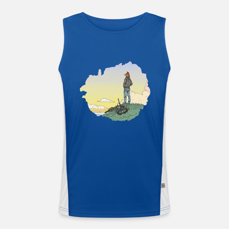 Der junge Fuchs Funktionelles Kontrast-Tank Top für Männer 