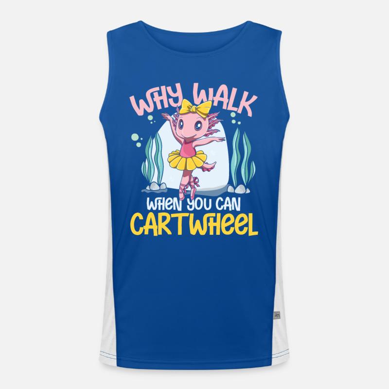 Why Walk When You Can Cartwheel Funktionelles Kontrast-Tank Top für Männer 