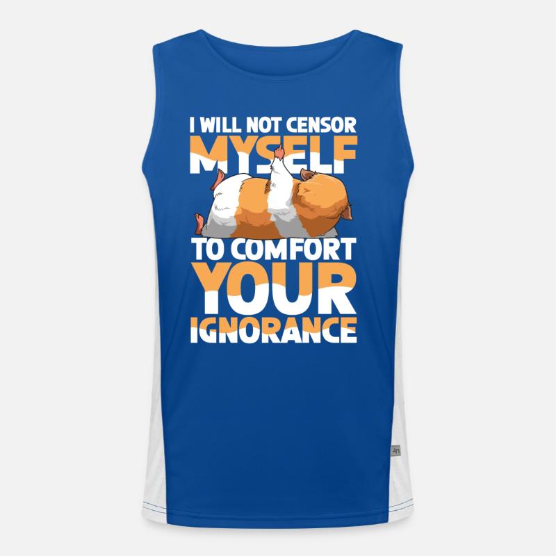 I Will Not Censor Myself To Comfort Your Ignorance Funktionelles Kontrast-Tank Top für Männer 
