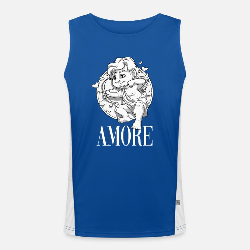 Liebesengel Zeichen der Liebe Romantik Geschenk Funktionelles Kontrast-Tank Top für Männer 