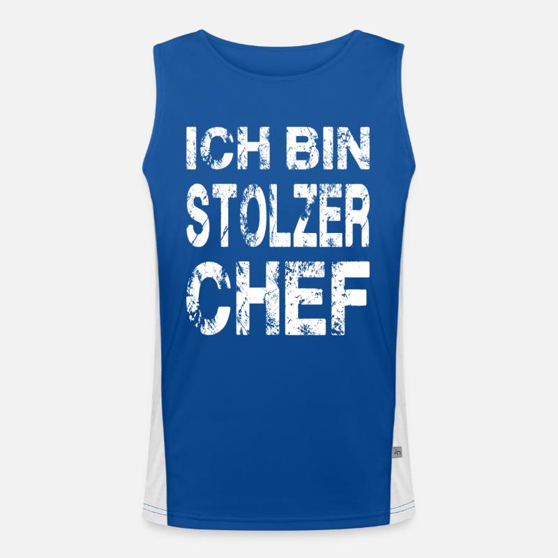 Ich Bin Stolzer Chef Funktionelles Kontrast-Tank Top für Männer 