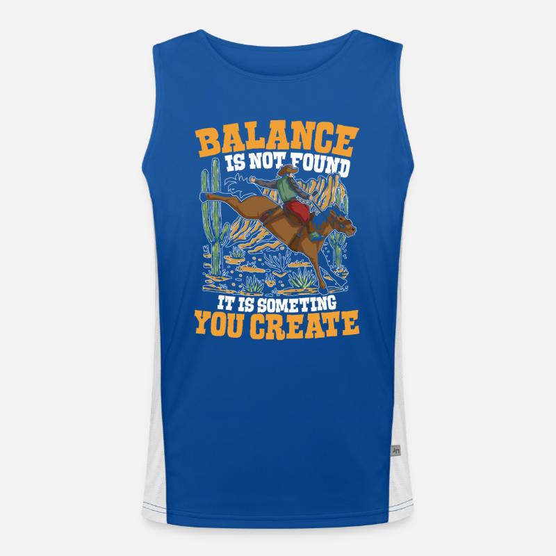 BALANCE IS NOT FOUND IT IS SOMEING YOU CREATE Funktionelles Kontrast-Tank Top für Männer 