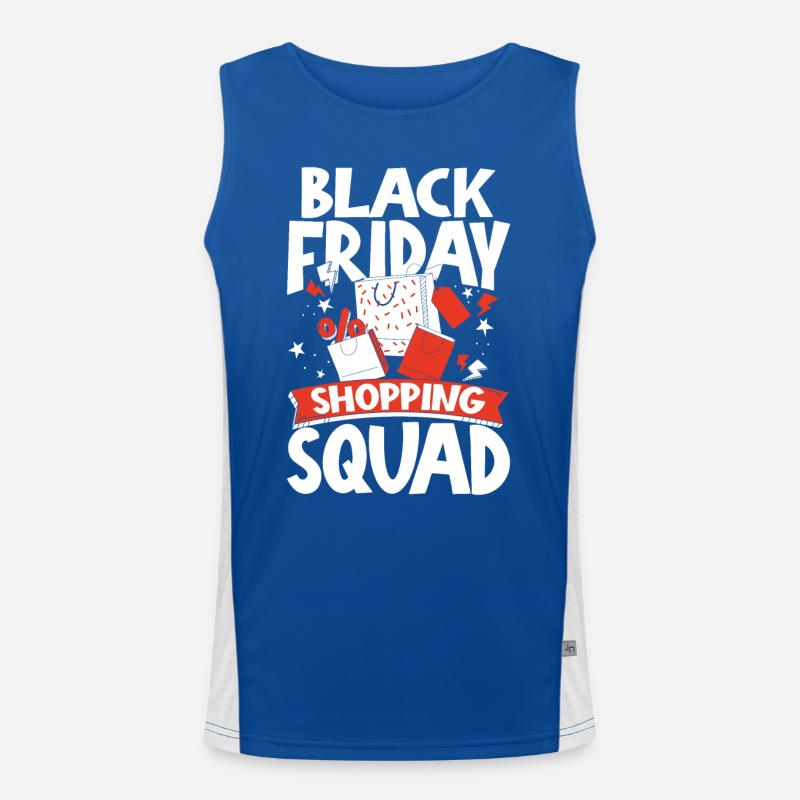 Black Friday Shopping Squad Funktionelles Kontrast-Tank Top für Männer 