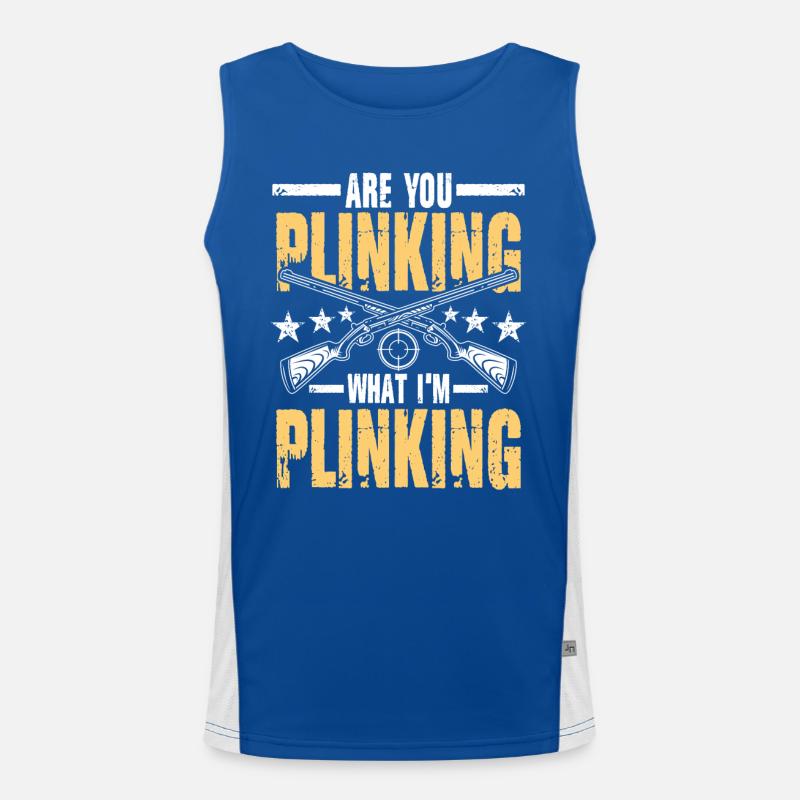 Are You Plinking What I'm Plinking Funktionelles Kontrast-Tank Top für Männer 