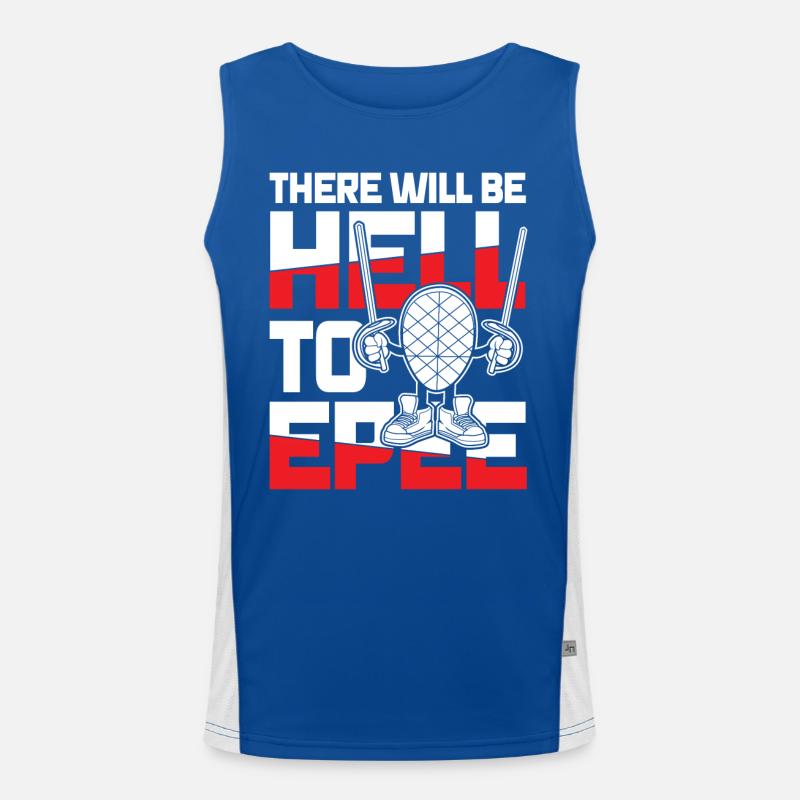 There Will Be Hell To Epee Funktionelles Kontrast-Tank Top für Männer 