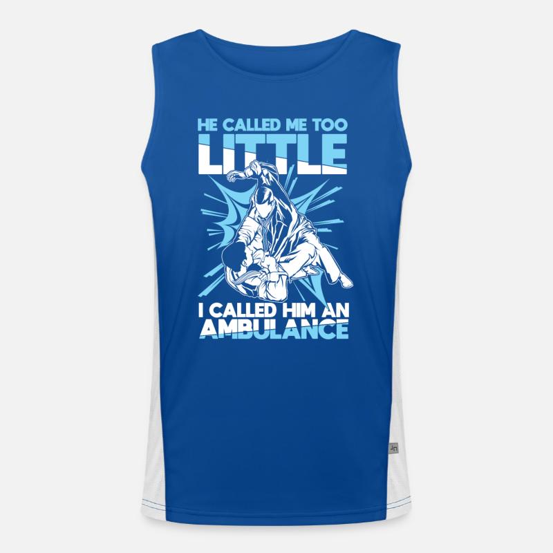 Kickboxing Spruch Funktionelles Kontrast-Tank Top für Männer 