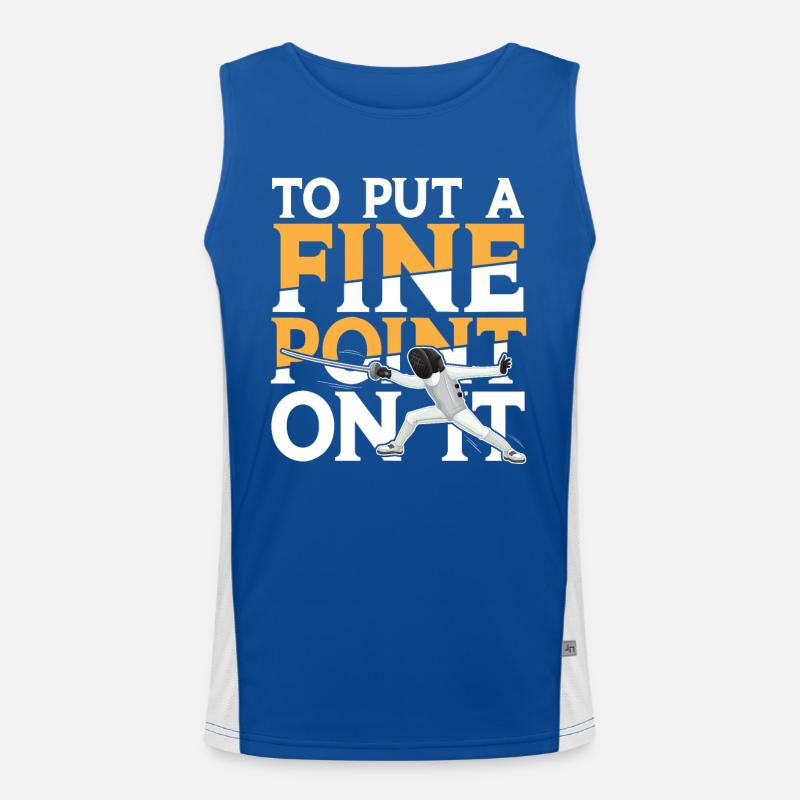 To Put A Fine Point On It Funktionelles Kontrast-Tank Top für Männer 
