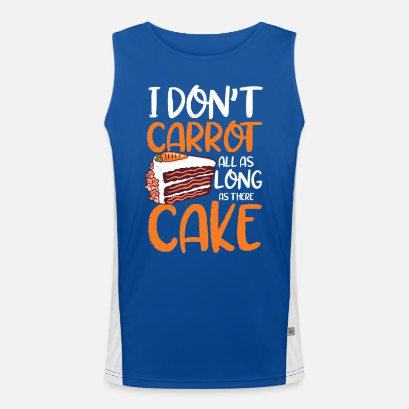 I Don't Carrot All As Long As There Cake Funktionelles Kontrast-Tank Top für Männer 
