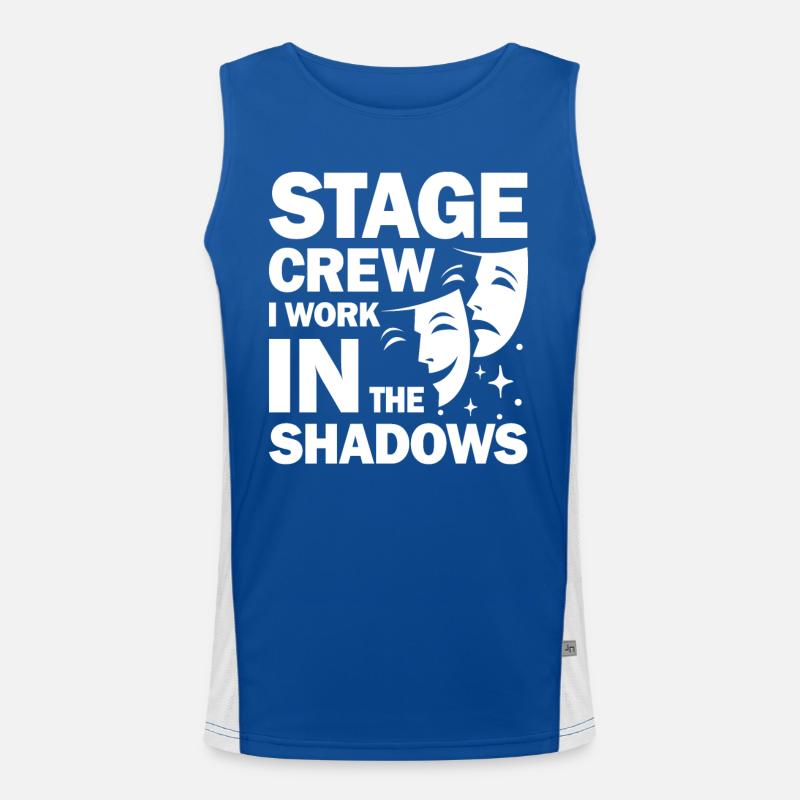 Stage Crew I Work In The Shadows Funktionelles Kontrast-Tank Top für Männer 