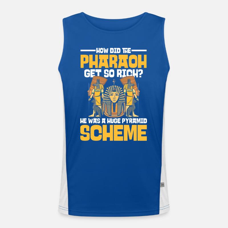 How Did The Pharaoh Get So Rich Funktionelles Kontrast-Tank Top für Männer 