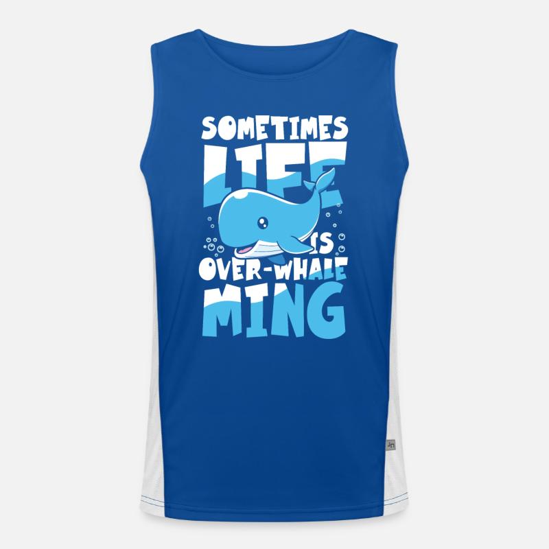 Sometimes Life Is Over-Whale Ming Funktionelles Kontrast-Tank Top für Männer 