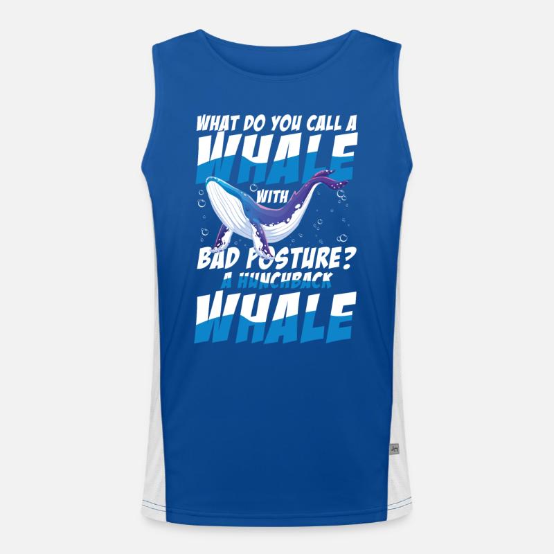 A Whale With Bad Posture A Hunchback Whale Funktionelles Kontrast-Tank Top für Männer 