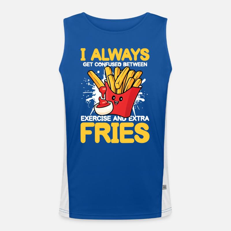 Exercise And Extra Fries Calisthenics Funktionelles Kontrast-Tank Top für Männer 