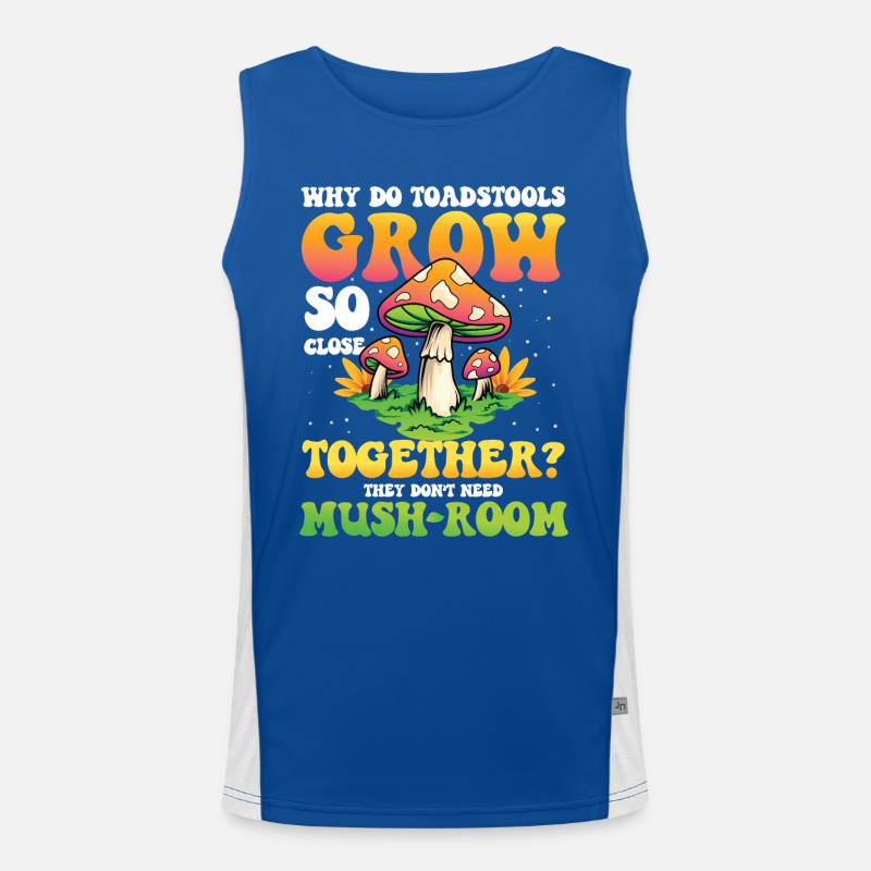 Toadstools Grow So Close Together Mush-Room Funktionelles Kontrast-Tank Top für Männer 
