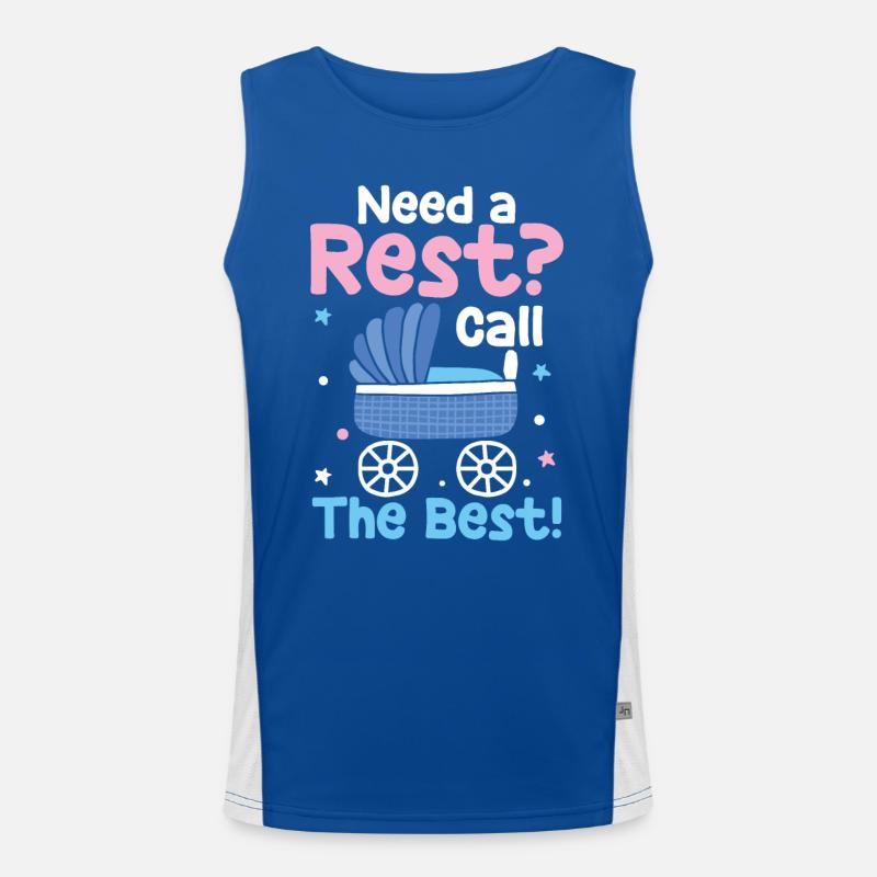Need A Rest Call The Best Funktionelles Kontrast-Tank Top für Männer 