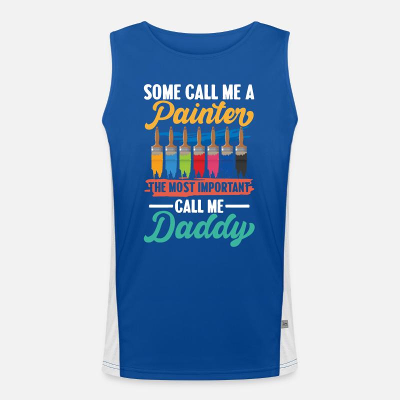 Some Call Me A Painter Important Call Me Daddy Funktionelles Kontrast-Tank Top für Männer 