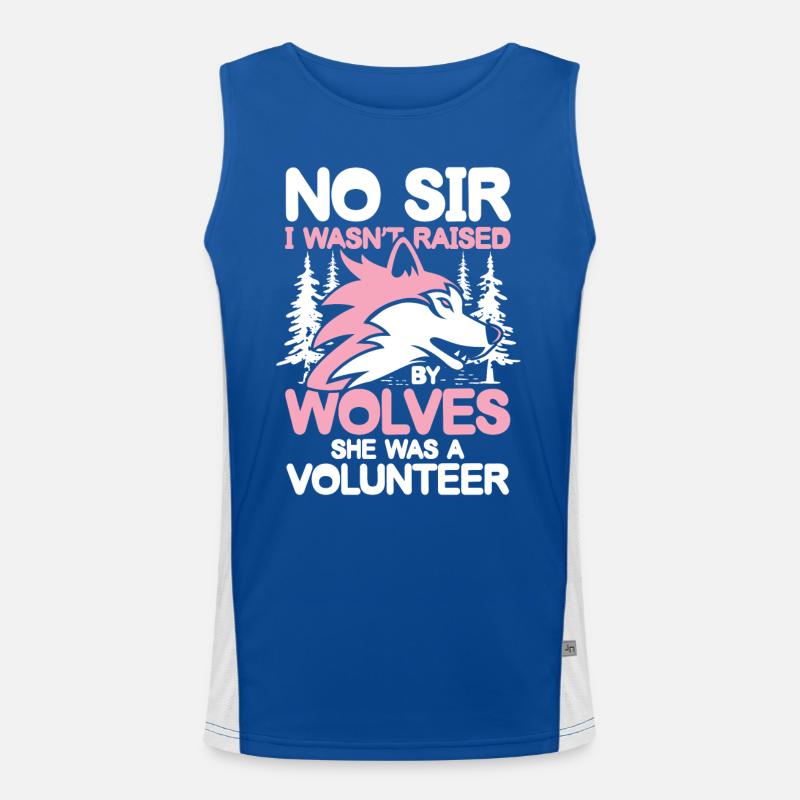 By Wolves She Was A Volunteer Funktionelles Kontrast-Tank Top für Männer 