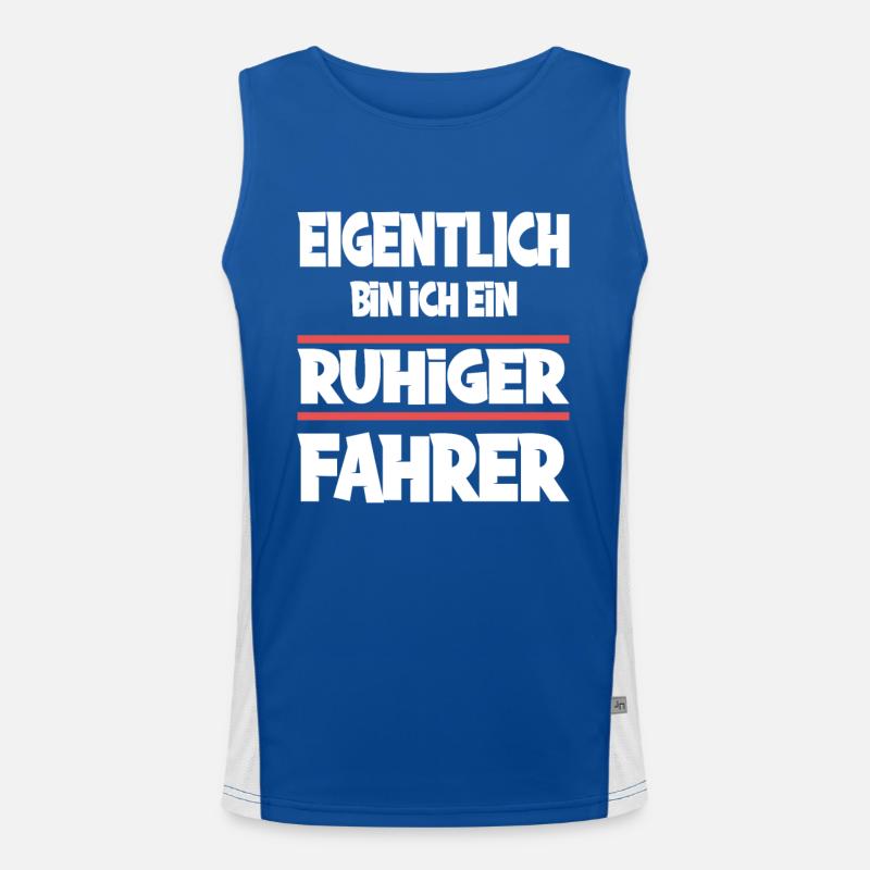 Eigentlich bin ich ein ruhiger Fahrer Funktionelles Kontrast-Tank Top für Männer 