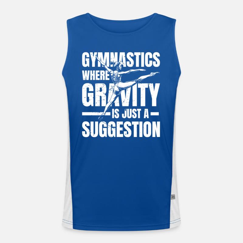 Gymnastics Where Gravity Is Just A Suggestion Funktionelles Kontrast-Tank Top für Männer 
