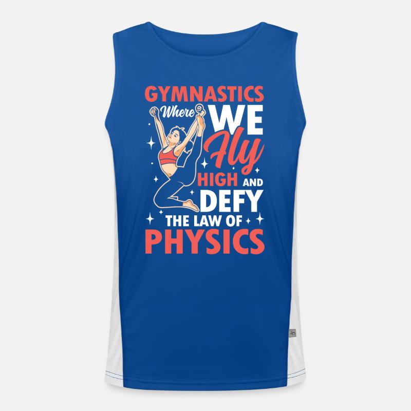 Gymnastics Where We Fly High Physics Funktionelles Kontrast-Tank Top für Männer 