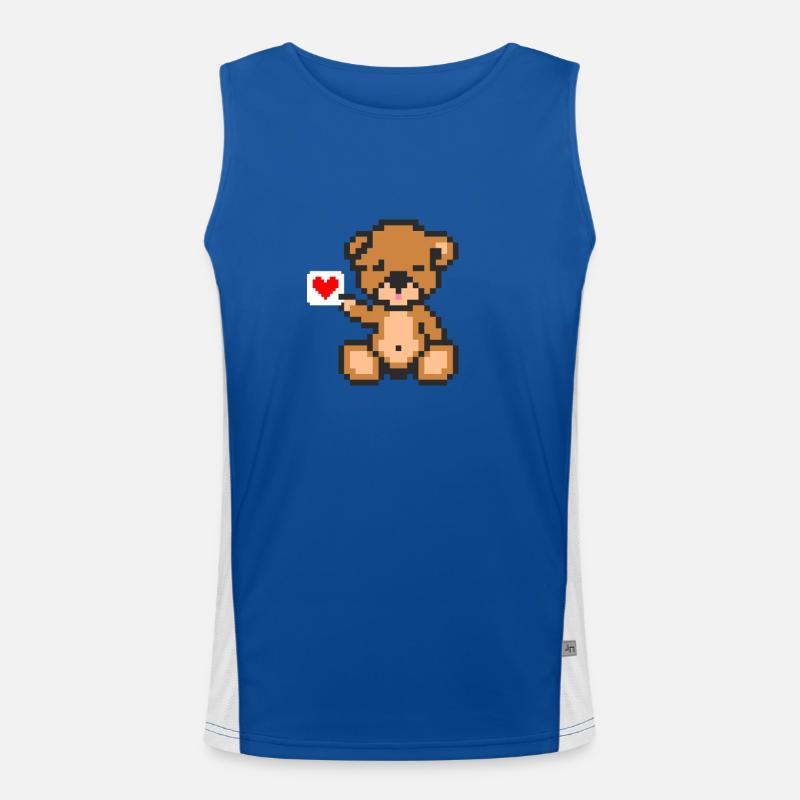 Pixel Bear Love Débardeur respirant contrasté Homme 