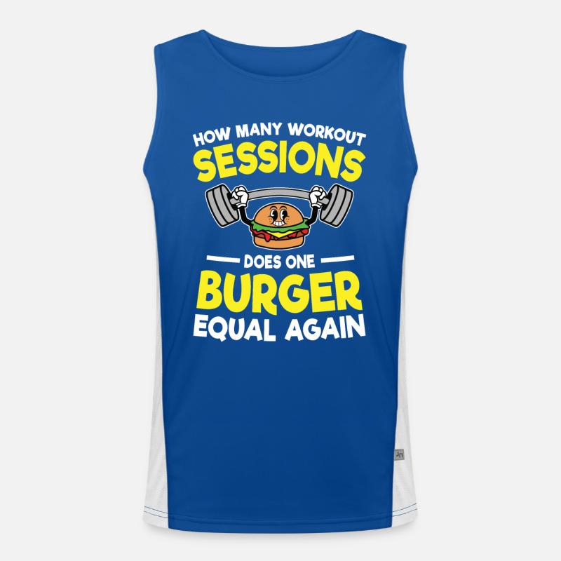 How Many Workout Sessions Does One Burger Funktionelles Kontrast-Tank Top für Männer 