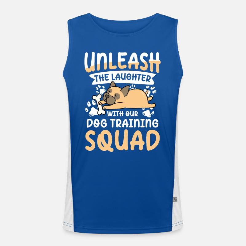 Unleash The Laughter With Our Dog Training Squad Funktionelles Kontrast-Tank Top für Männer 